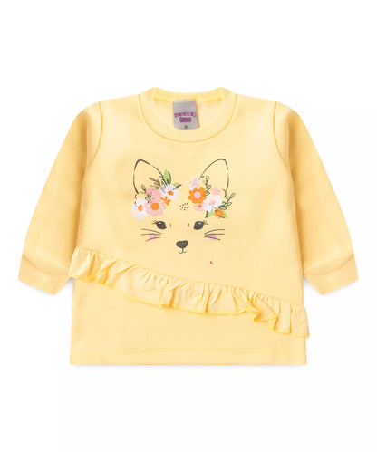 Conjunto de Inverno para Bebê Menina Raposinha Marfim