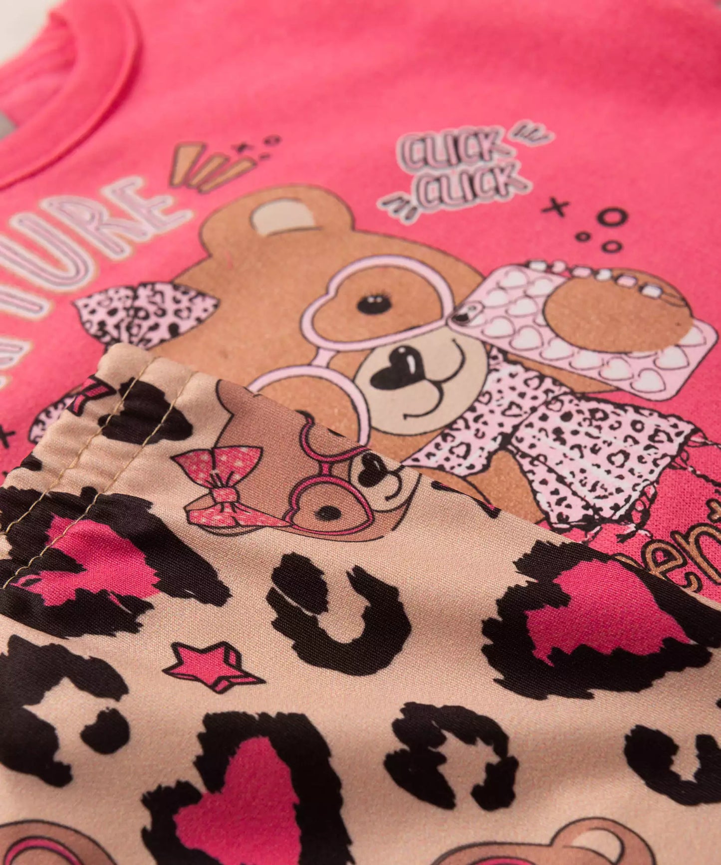 Conjunto de Inverno para Bebê Menina Ursinho Pink