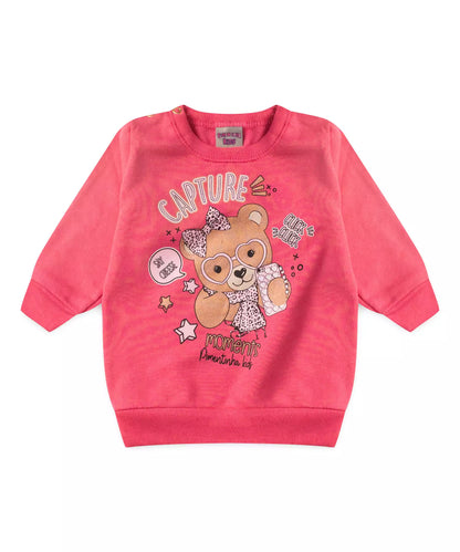 Conjunto de Inverno para Bebê Menina Ursinho Pink