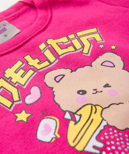 Conjunto de Inverno para Bebê Menina no Ursinho em Pink