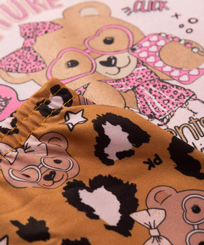 Conjunto de Inverno para Bebê Menina no Ursinho Rosa