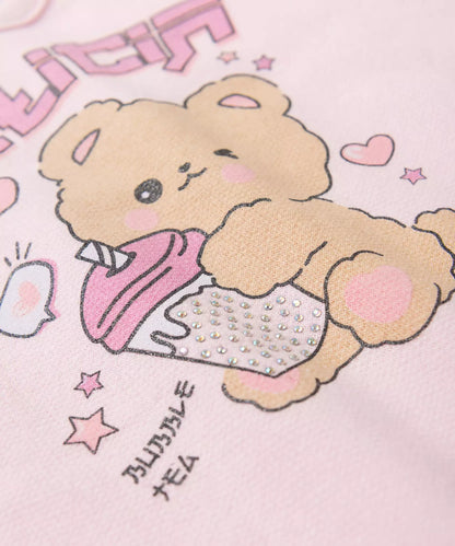Conjunto de Inverno para Bebê Menina no Ursinho em Rosa