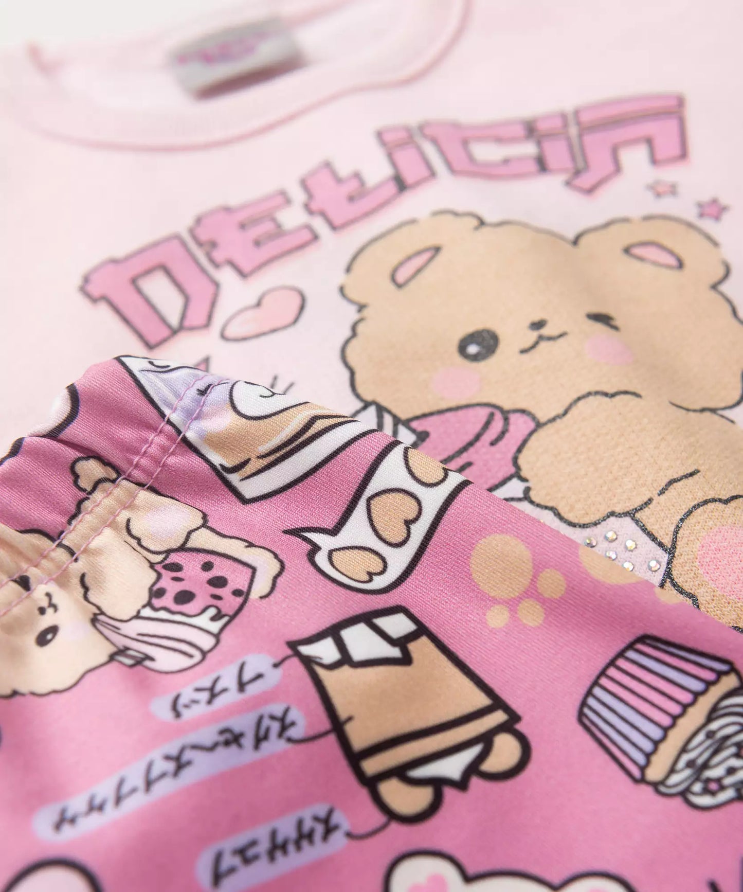 Conjunto de Inverno para Bebê Menina no Ursinho em Rosa