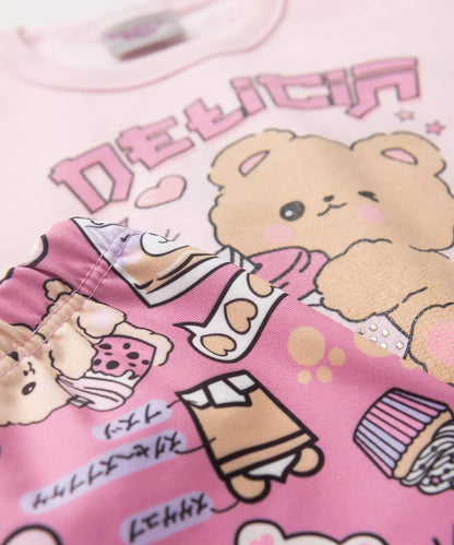 Conjunto de Inverno para Bebê Menina no Ursinho em Rosa