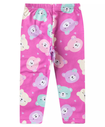Conjunto de Inverno para Bebê Menina Urso Fofo Rosa