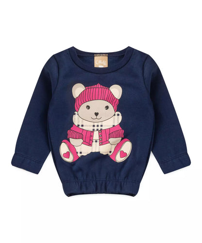 Conjunto de Inverno para Bebê Menina Urso Marinho