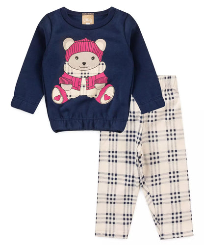Conjunto de Inverno para Bebê Menina Urso Marinho