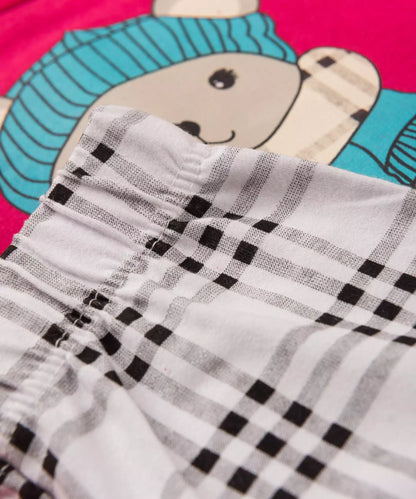 Conjunto de Inverno para Bebê Menina Urso Pink