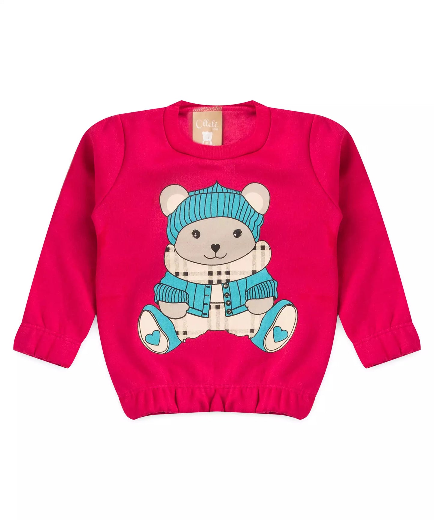 Conjunto de Inverno para Bebê Menina Urso Pink