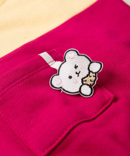 Conjunto de Inverno para Bebê Menina Urso em Pink