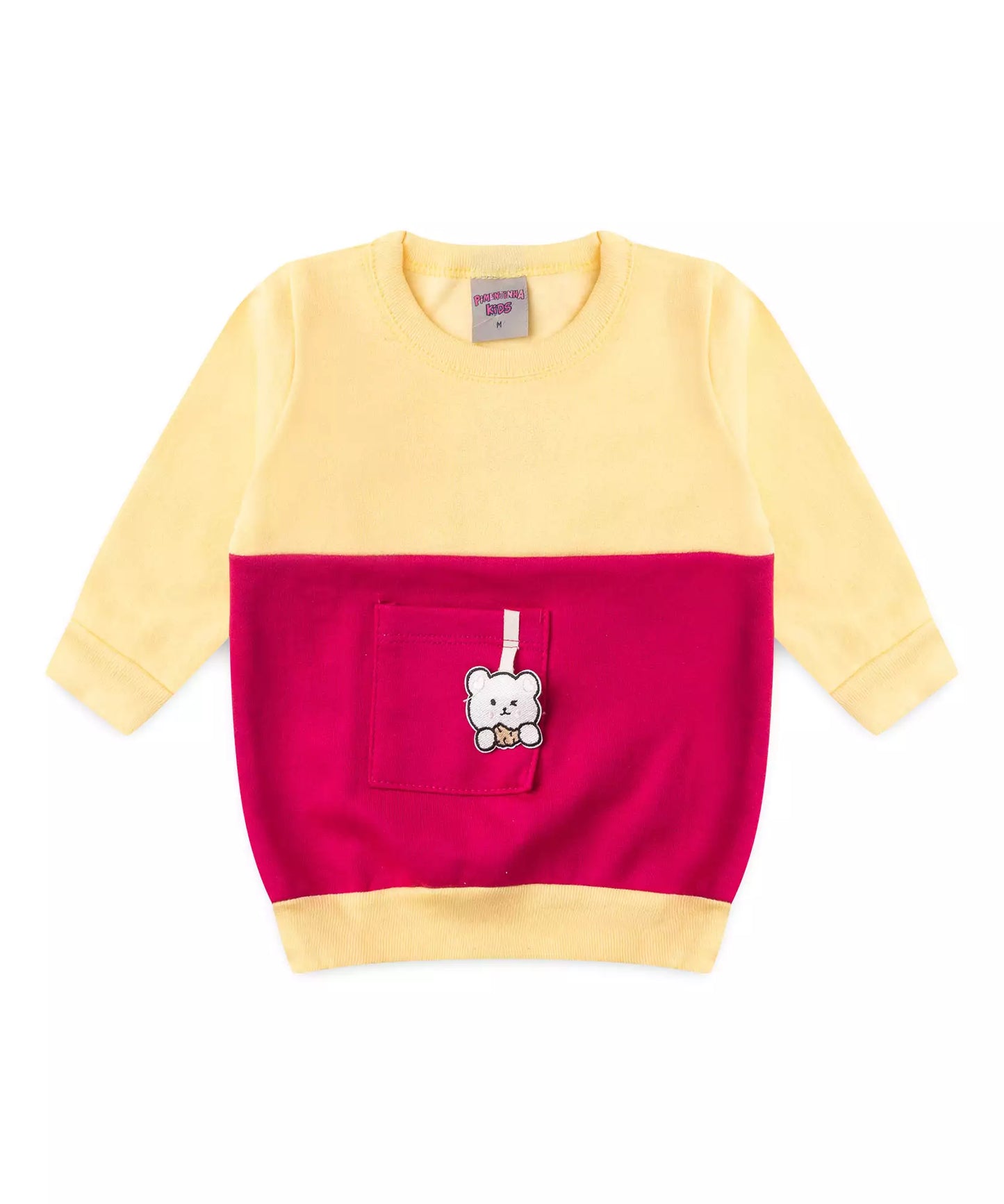 Conjunto de Inverno para Bebê Menina Urso em Pink