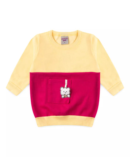 Conjunto de Inverno para Bebê Menina Urso em Pink
