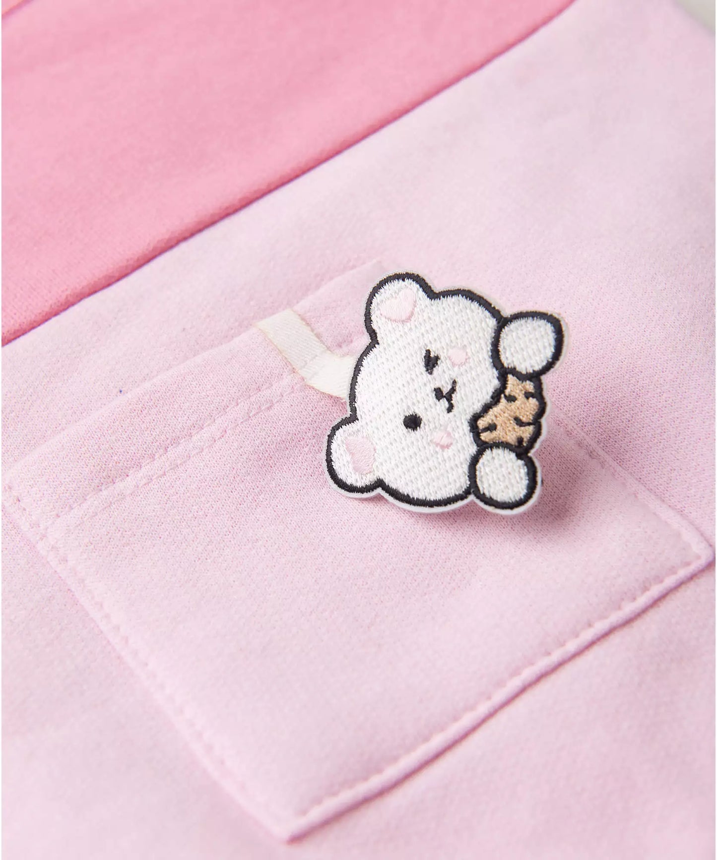 Conjunto de Inverno para Bebê Menina Urso em Rosa