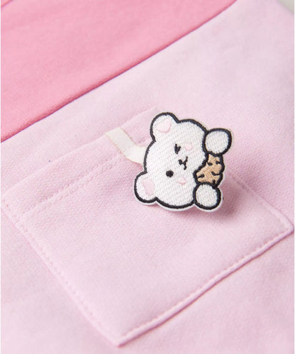 Conjunto de Inverno para Bebê Menina Urso em Rosa