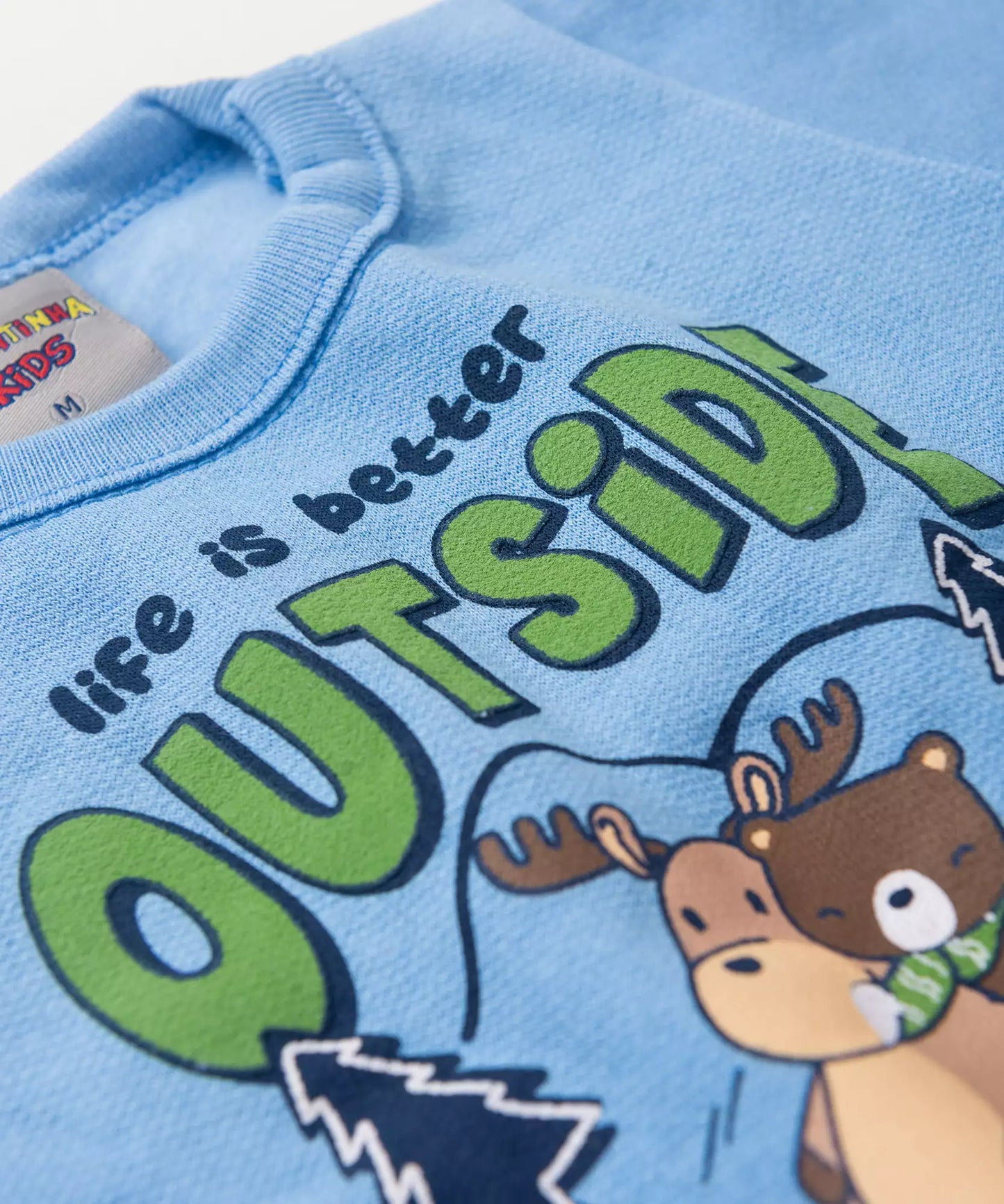 Conjunto de Inverno para Bebê Menino Bichinhos Azul