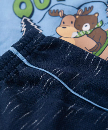 Conjunto de Inverno para Bebê Menino Bichinhos Azul