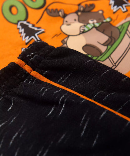 Conjunto de Inverno para Bebê Menino Bichinhos Laranja