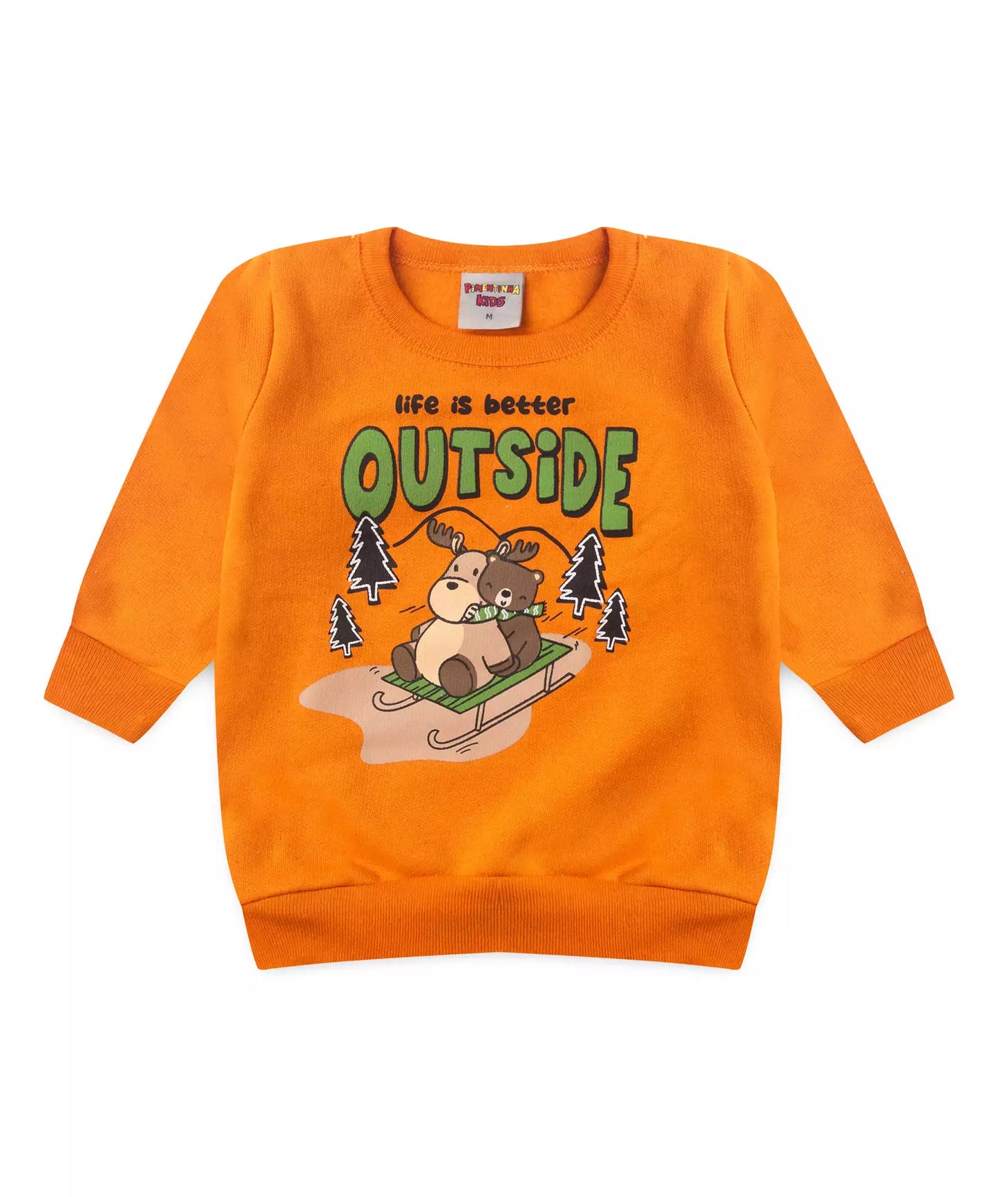 Conjunto de Inverno para Bebê Menino Bichinhos Laranja