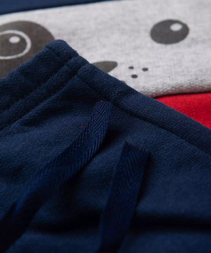 Conjunto de Inverno para Bebê Menino de Cachorrinho Marinho