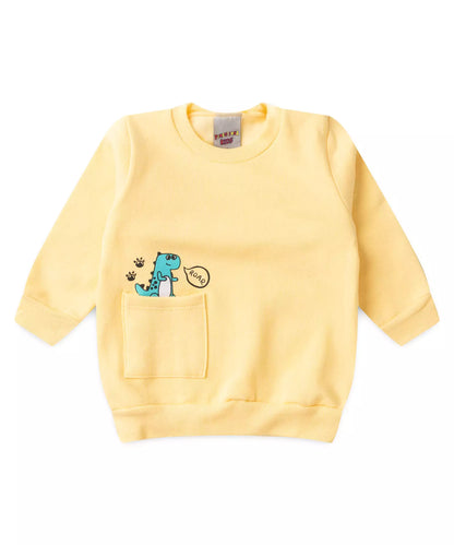 Conjunto de Inverno para Bebê Menino Dino Amarelo