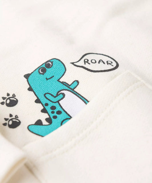 Conjunto de Inverno para Bebê Menino Dino Marfim