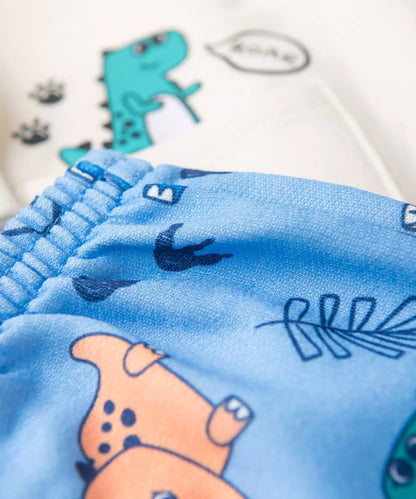 Conjunto de Inverno para Bebê Menino Dino Marfim