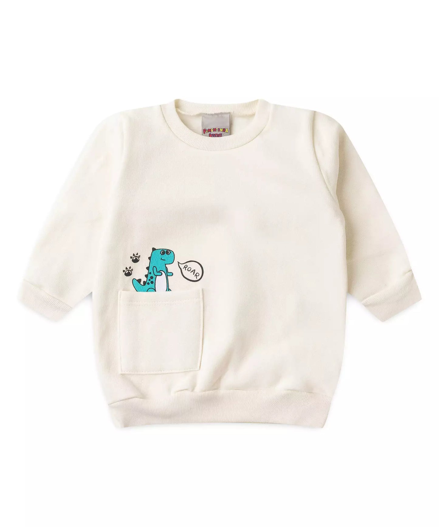 Conjunto de Inverno para Bebê Menino Dino Marfim