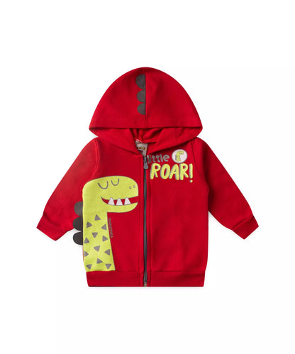 Conjunto de Inverno para Bebê Menino Dinossauro Vermelho