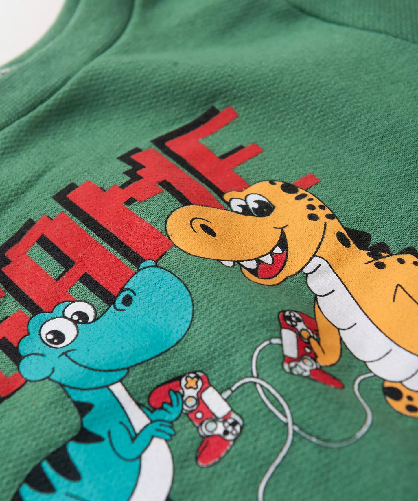 Conjunto de Inverno para Bebê Menino Game Dino Verde
