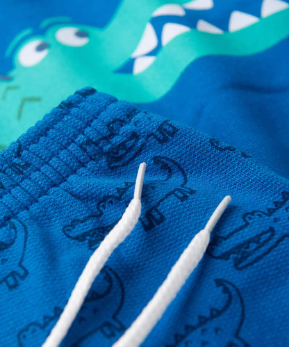 Conjunto de Inverno para Bebê Menino Jacarezinho Azul