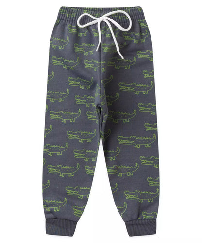 Conjunto de Inverno para Bebê Menino Jacarezinho Chumbo