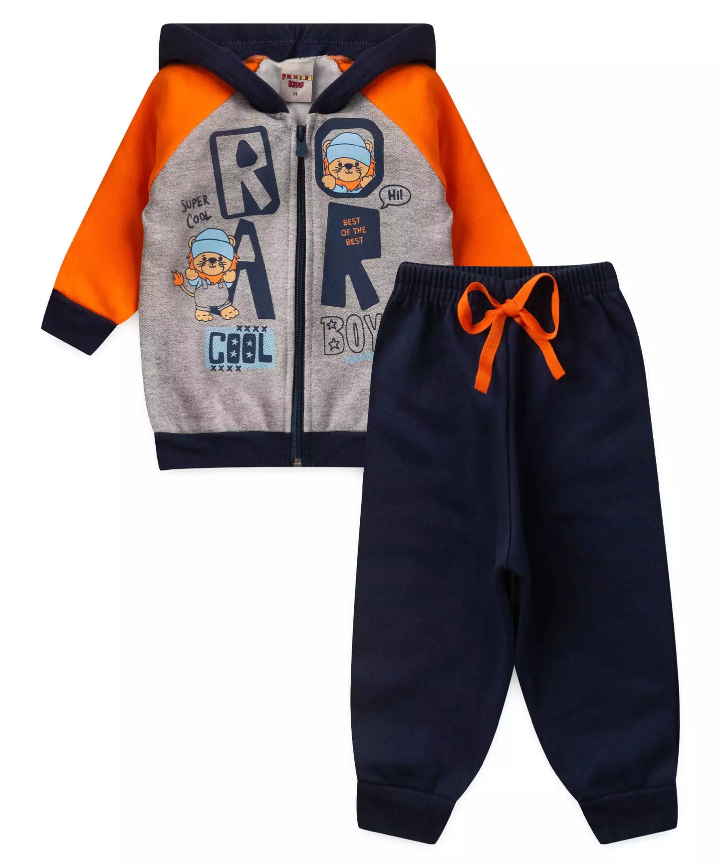 Conjunto de Inverno para Bebê Menino Leão Marinho