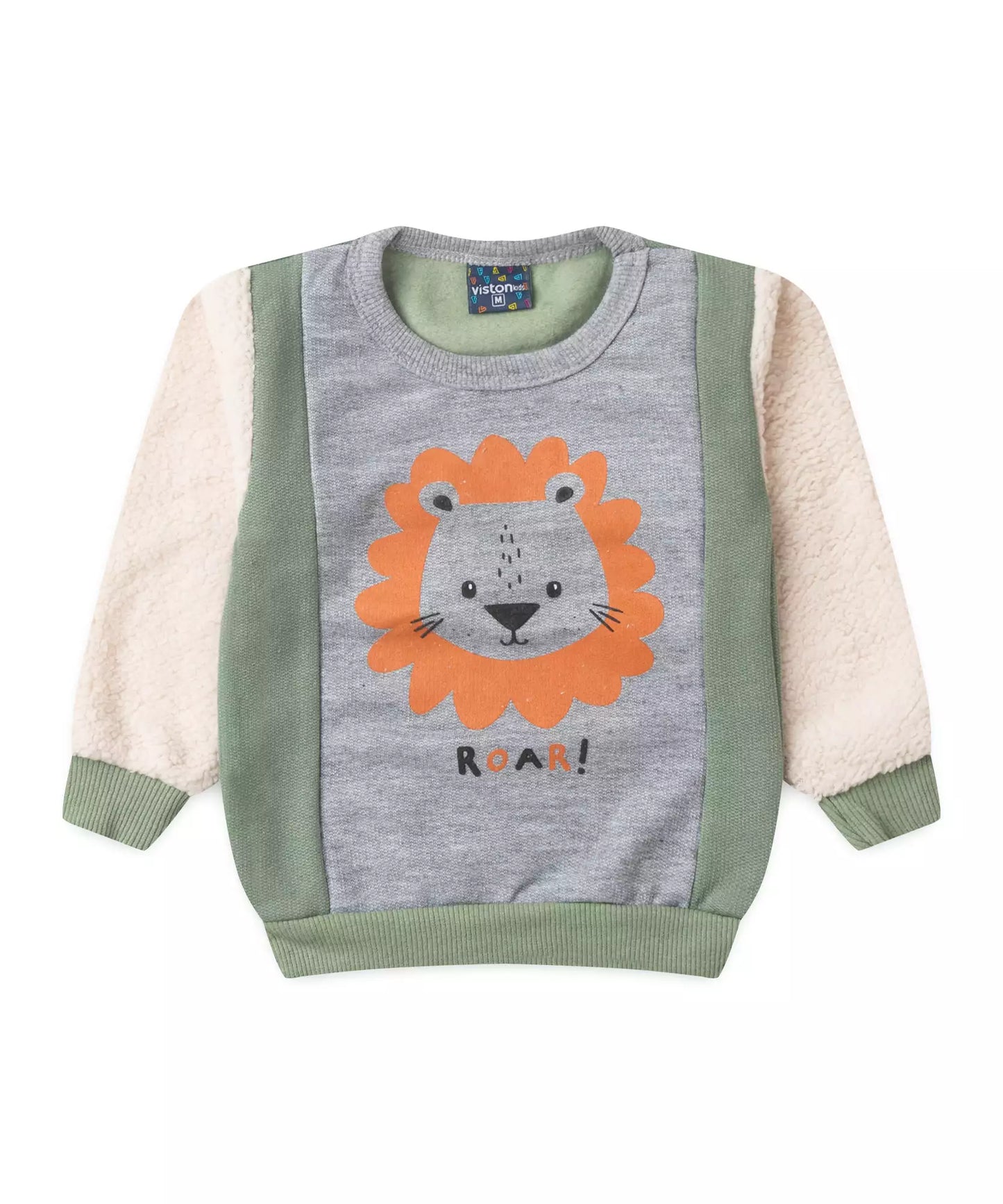 Conjunto de Inverno para Bebê Menino Leãozinho Mescla