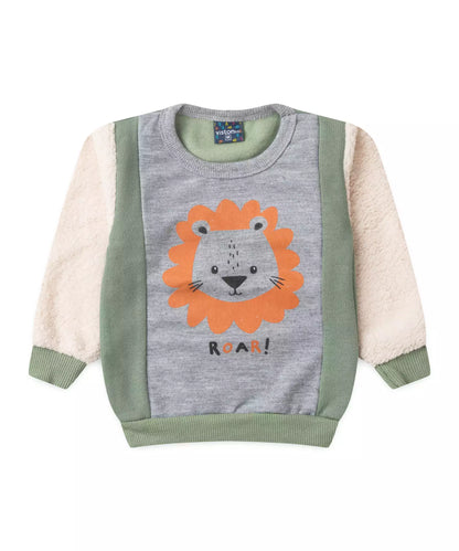 Conjunto de Inverno para Bebê Menino Leãozinho Mescla