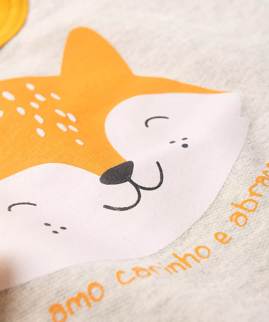 Conjunto de Inverno para Bebê Menino Raposa Amarelo