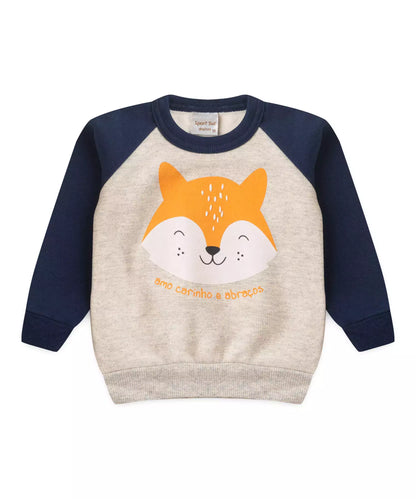Conjunto de Inverno para Bebê Menino Raposa Marinho