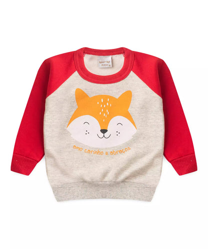 Conjunto de Inverno para Bebê Menino Raposa Vermelho