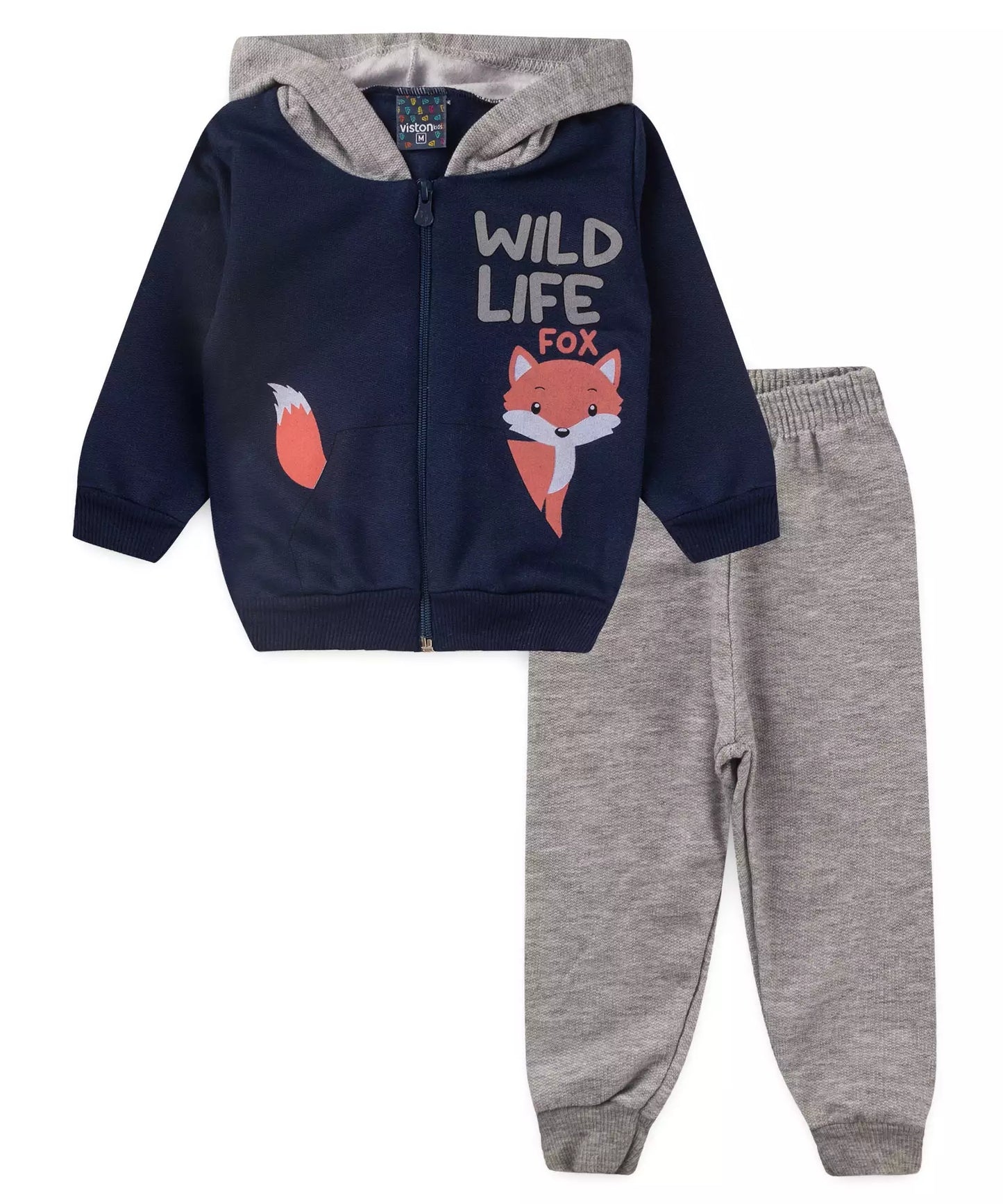 Conjunto de Inverno para Bebê Menino Raposinha Marinho