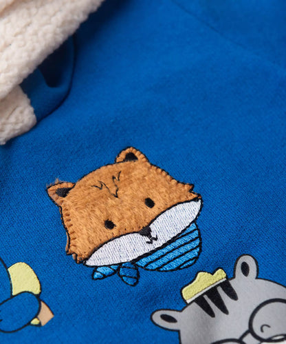 Conjunto de Inverno para Bebê Menino Safari em Azul