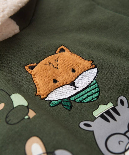 Conjunto de Inverno para Bebê Menino Safari em Verde
