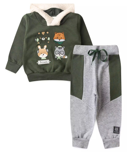 Conjunto de Inverno para Bebê Menino Safari em Verde