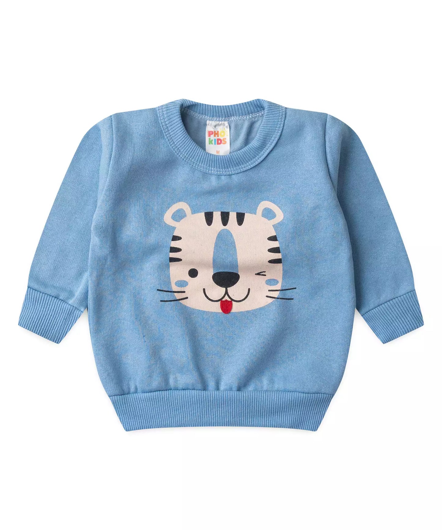 Conjunto de Inverno para Bebê Menino Tigre Divertido Azul