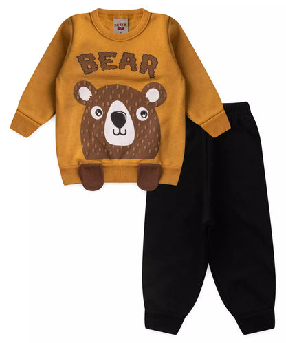 Conjunto de Inverno para Bebê Menino Ursinho Amarelo