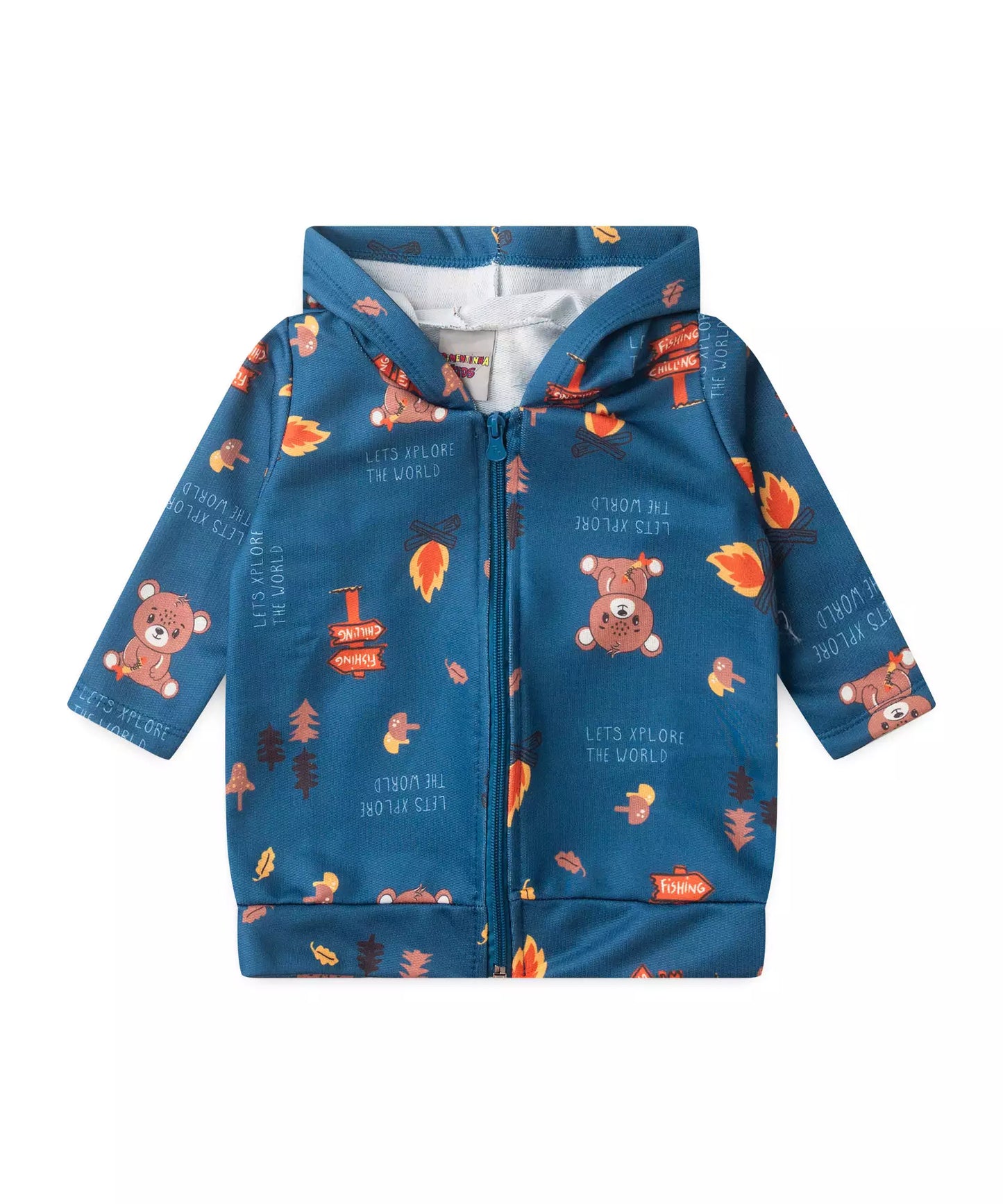 Conjunto de Inverno para Bebê Menino Ursinho no Marinho