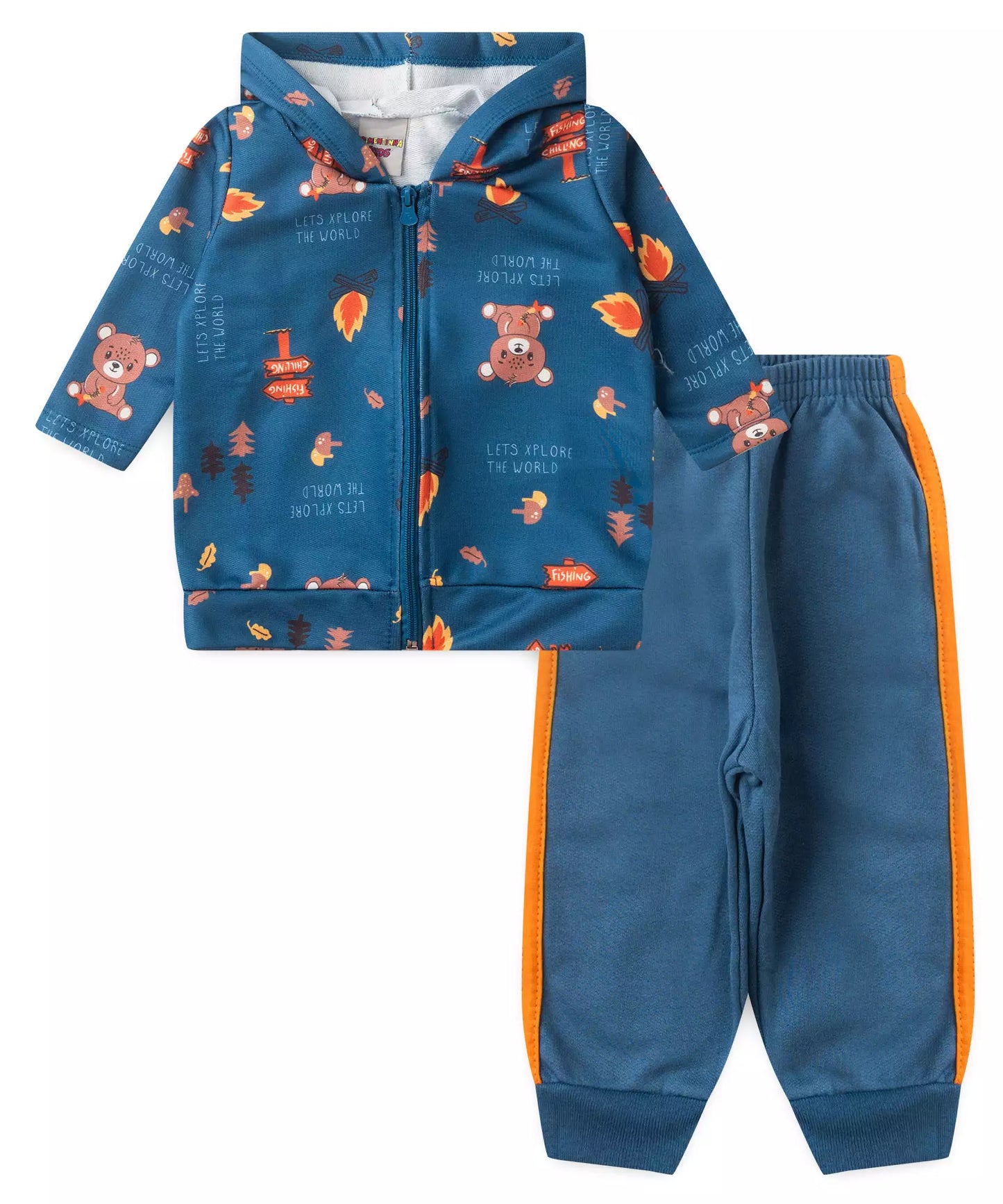 Conjunto de Inverno para Bebê Menino Ursinho no Marinho