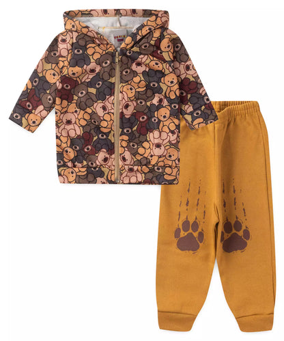 Conjunto de Inverno para Bebê Menino Ursinho Marrom
