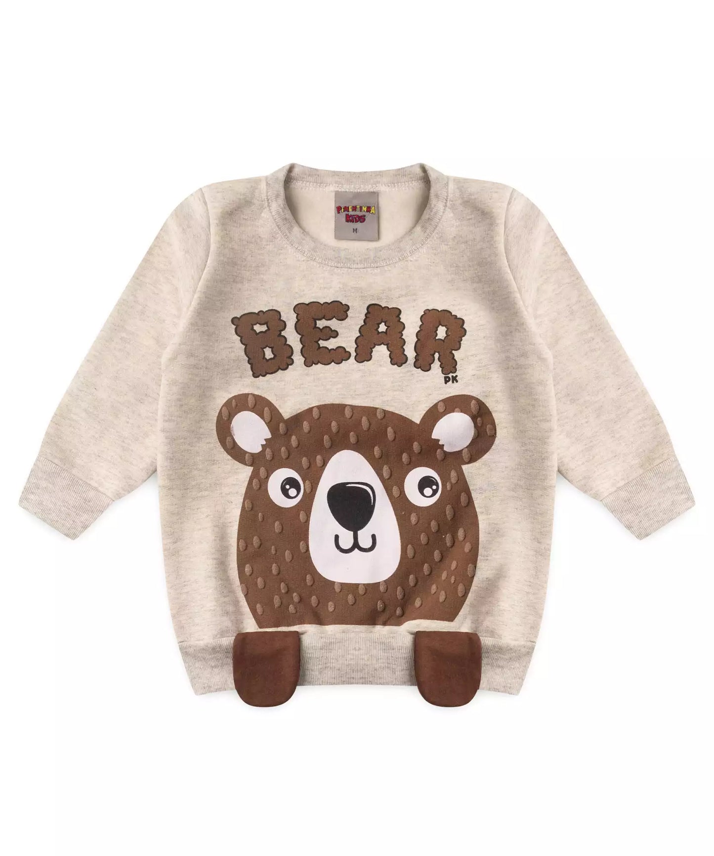 Conjunto de Inverno para Bebê Menino Ursinho em Mescla