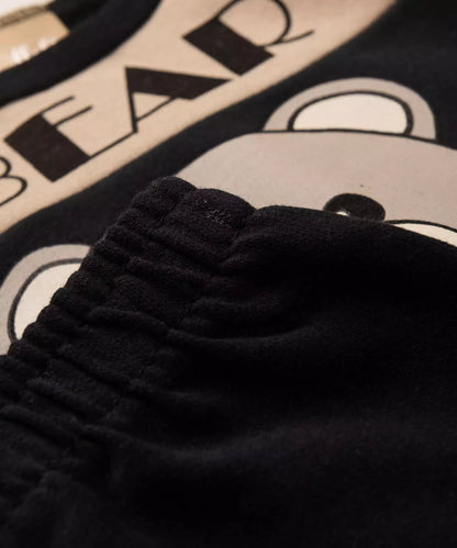 Conjunto de Inverno para Bebê Menino Ursinho em Preto