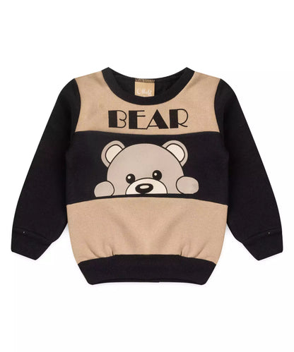 Conjunto de Inverno para Bebê Menino Ursinho em Preto