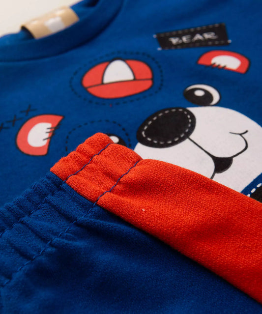 Conjunto de Inverno para Bebê Menino Urso Azul
